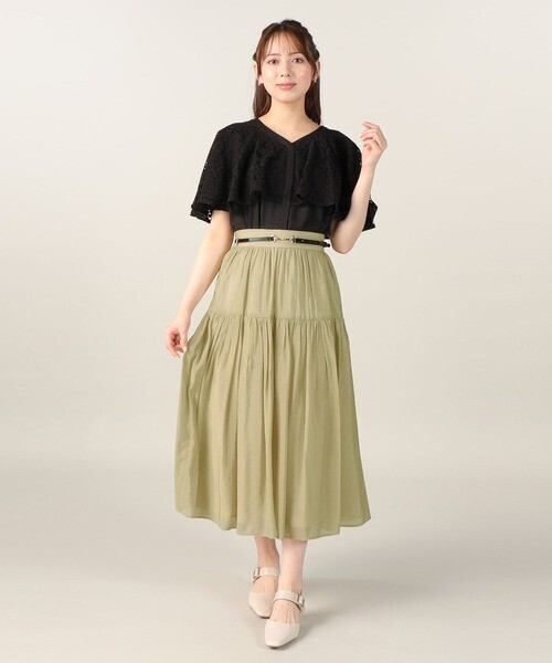 LAISSE PASSE ティアードギャザースカート