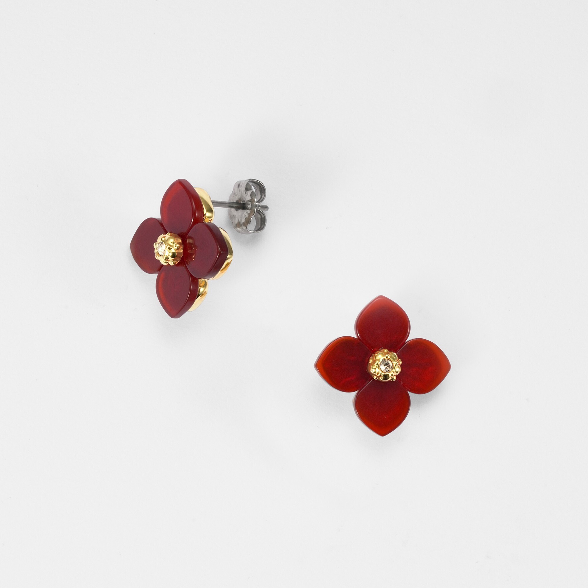 VENDOME BOUTIQUE カーネリアン フラワー ピアス