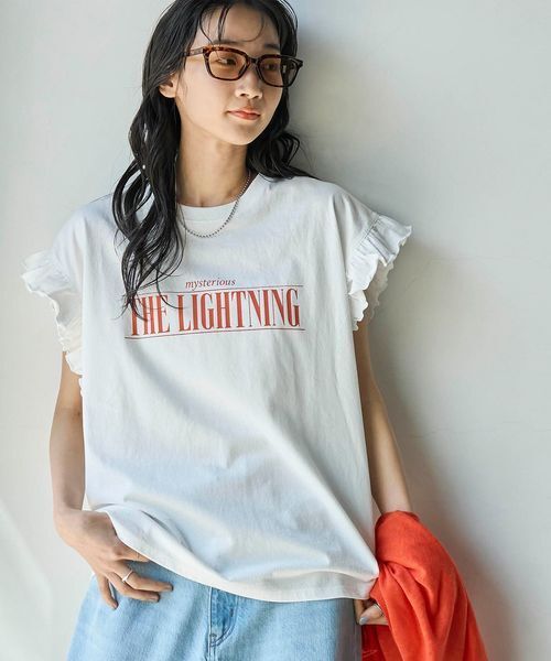 coen ピグメントアソートフリルTシャツ