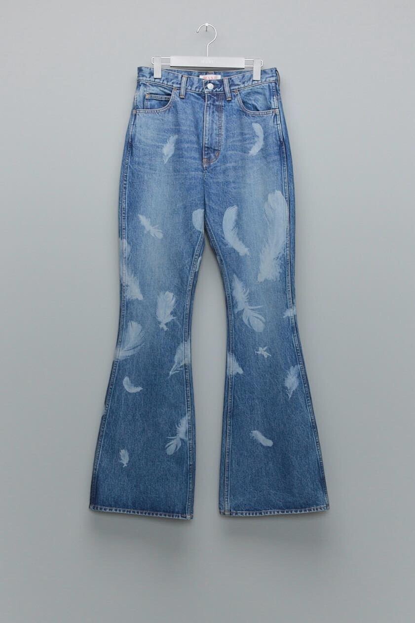 MASU MASU BOYS FEATHER BELL-BOTTOM JEANS