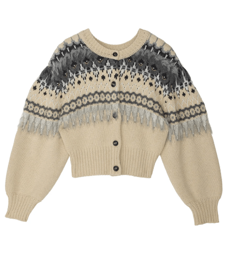 AMERI VINTAGE UND 2WAY LADY NORDIC KNIT CARDIGAN