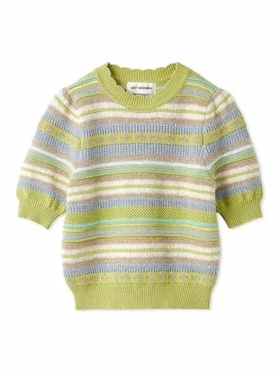 Lily Brown ファンシーランダムボーダーニット