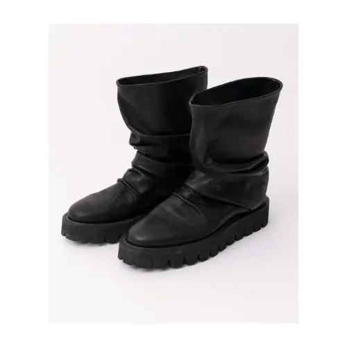 MAISON SPECIAL Vibram Sole Gather Loose Long Boots