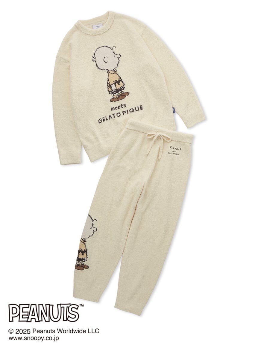 gelato pique 【PEANUTS】ベビモコジャガードプルオーバー&ロングパンツセット