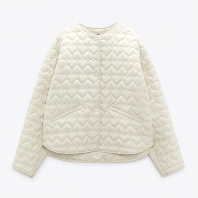 ZARA ハート キルティングジャケット