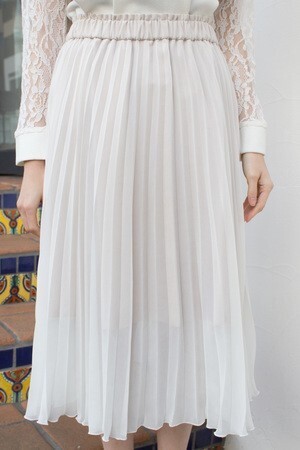 SIMONE LIST シフォンプリーツスカート