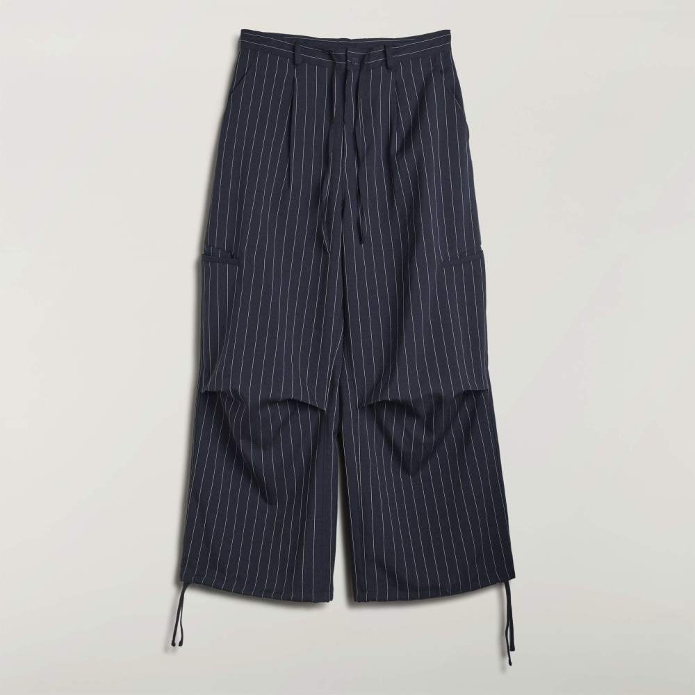 Y-3 PINSTRIPE UT STRAIGHT LEG PANTS