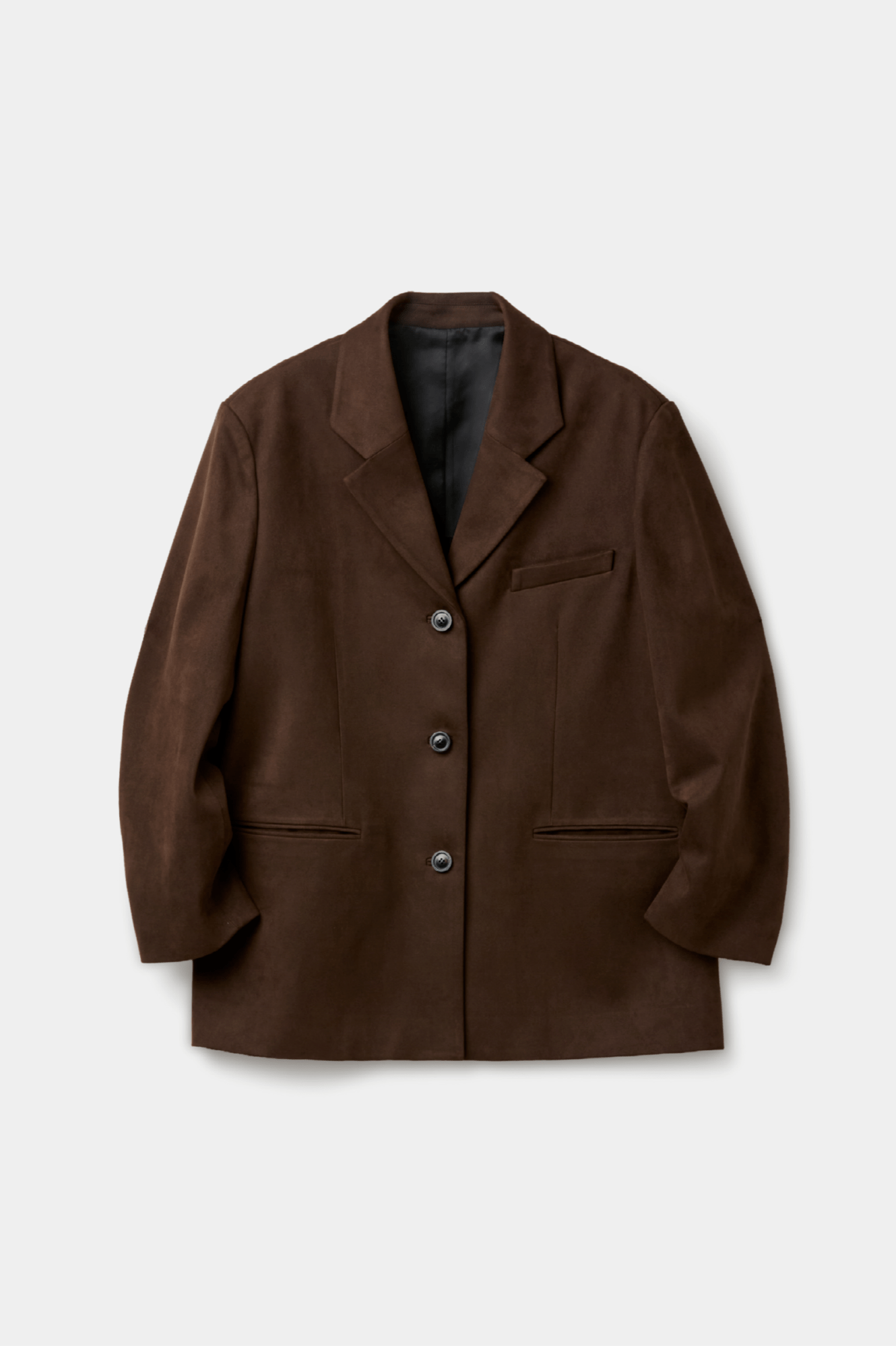 COOR Fake Suede 3-Button Blazer