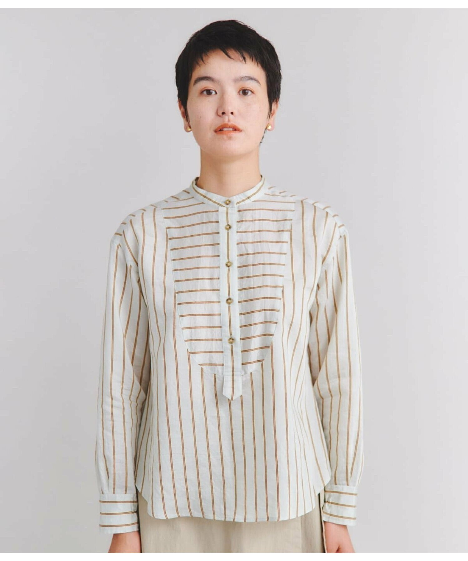 SIPULI [ACAR CALVIA]Stripe ブザムシャツ