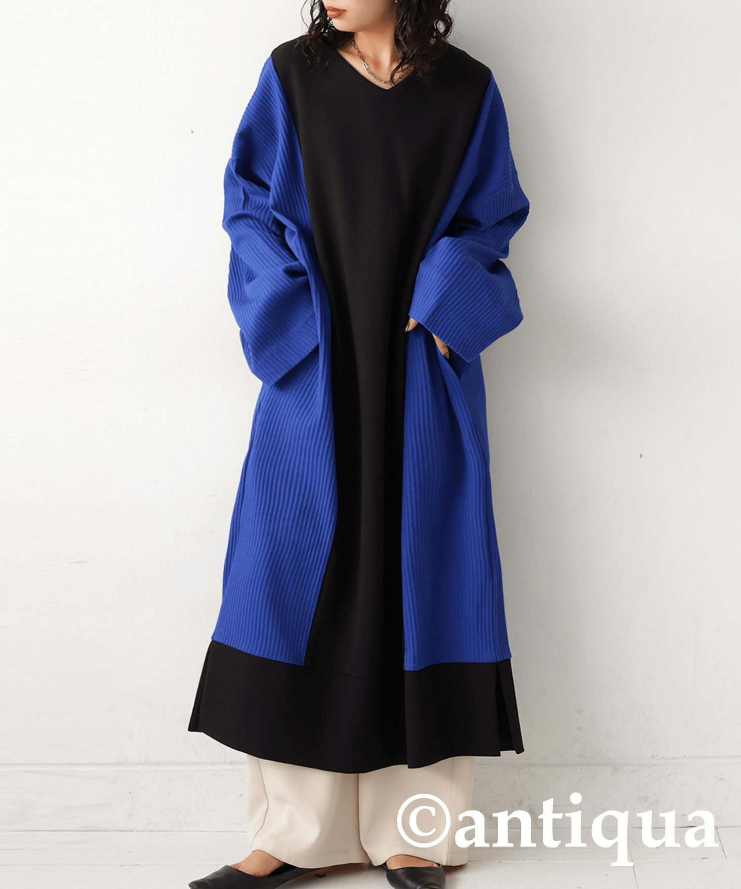 antiqua ドッキングワンピース ワンピース レディース ロング・pn-00405