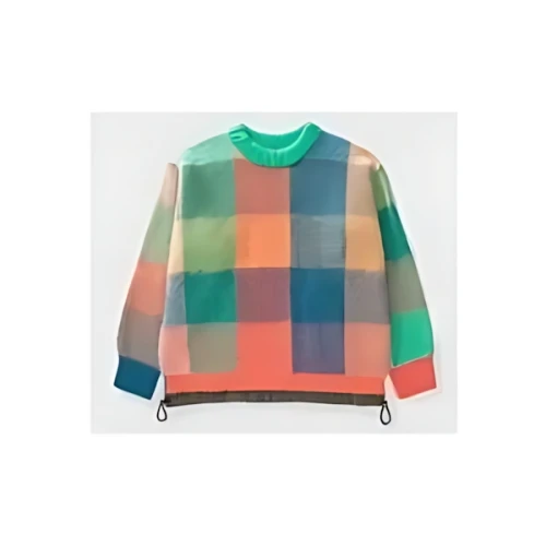 sacai プレイド ニット プルオーバー
