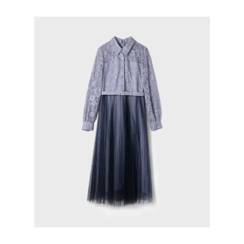 GRACE CONTINENTAL コードレースプリーツワンピース
