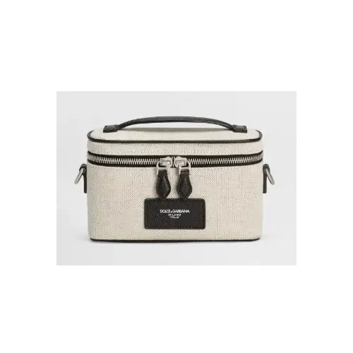 DOLCE ＆ GABBANA ATENE ソルト＆ペパー ファブリック クロスボディ ミニバッグ