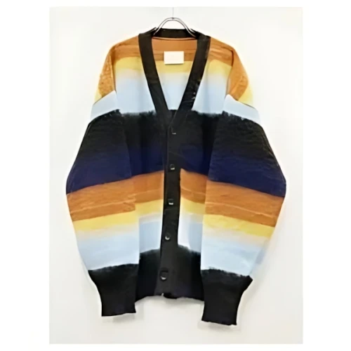 stein COLOR COMBINATION MOHAIR CARDIGAN　Multi Stripes