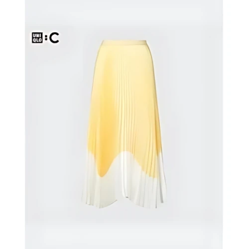 UNIQLO プリーツカラーブロックスカート