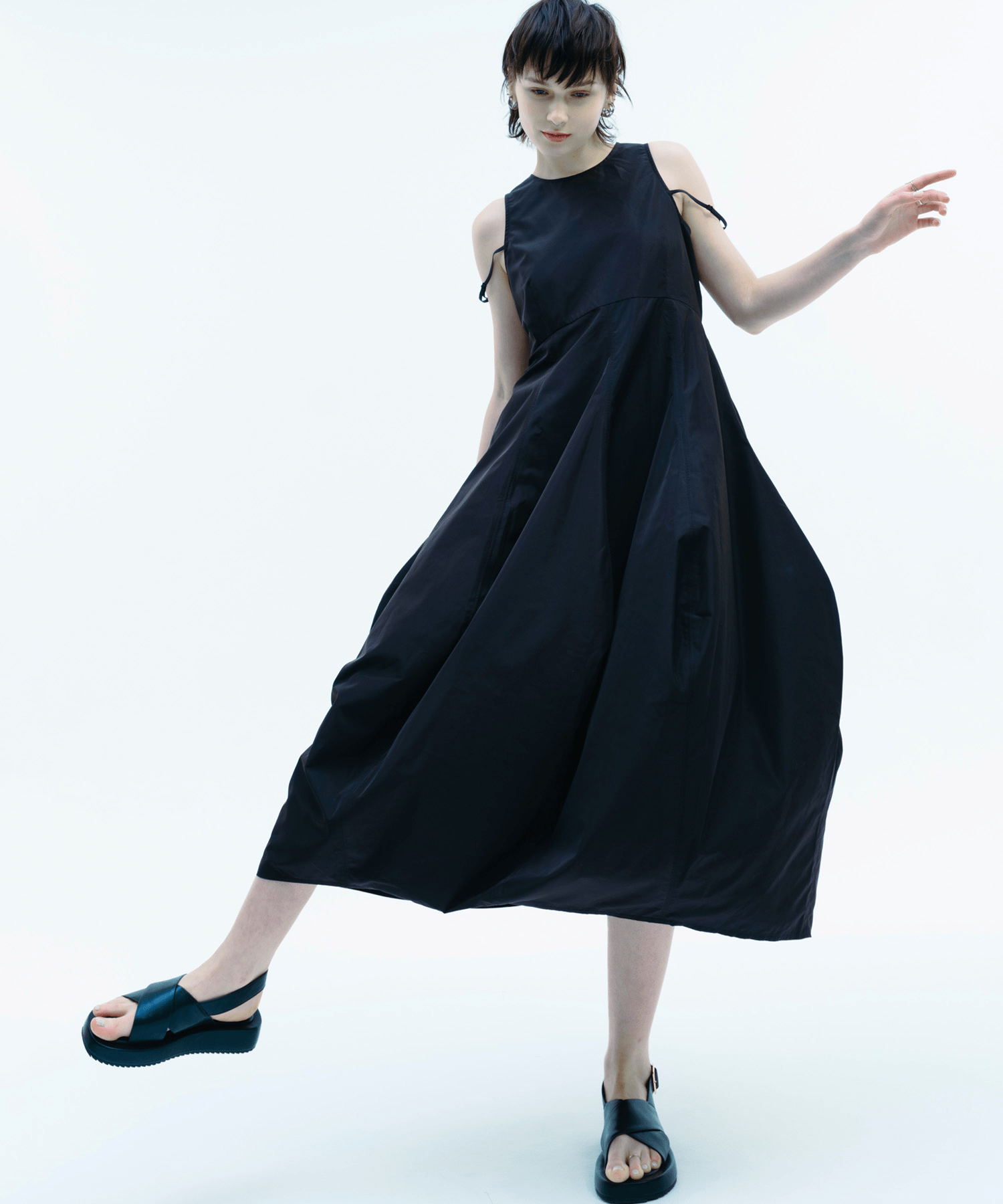 LAEMUSE TAFFETA COCOON DRESS