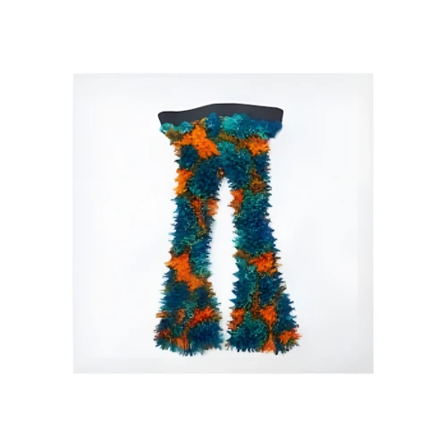 BUNZABURO Spiky Shibori Pants With A "Nijimi" Pattern