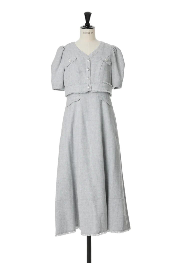 Her lip to Robertson Tweed Long Dress