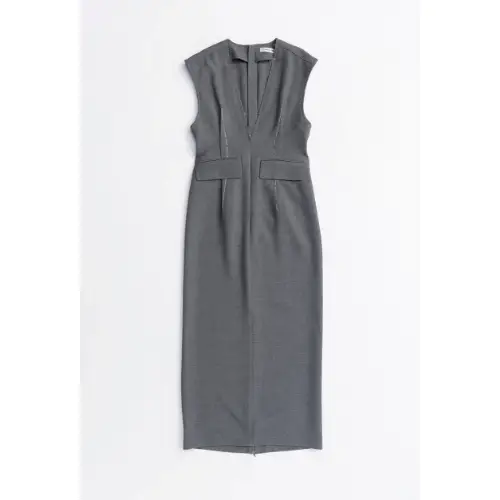 PRANK PROJECT Hand-stitched Deep V-neck Dress