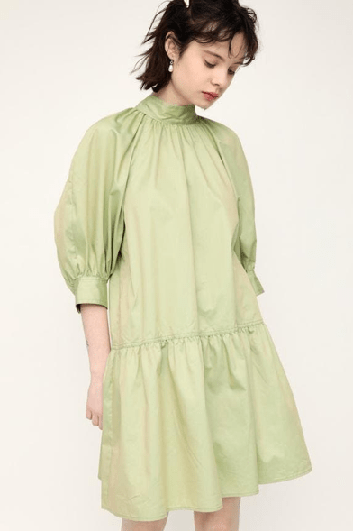 SLY CHAMBRAY SMOCK PUFF ワンピース