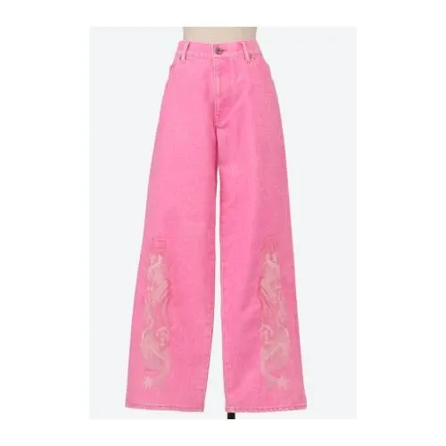 Doublet FLOCKED DENIM EMBROIDERED PANTS