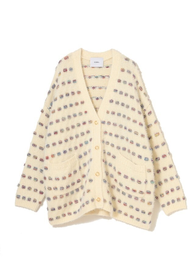 COEL ラメジュエルビッグカーディガン