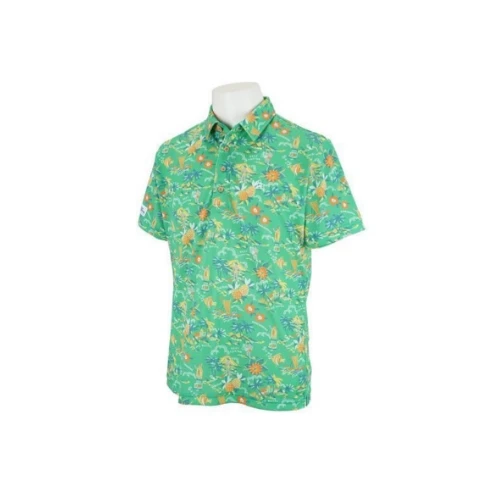 Munsingwear RENUSUNSCREEN スプーナースタイル柄半袖ポロシャツ