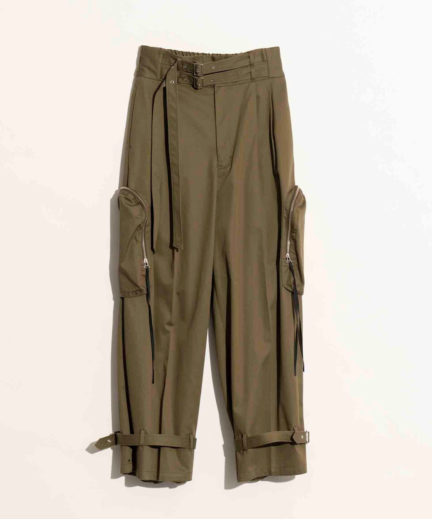MAISON SPECIAL Double Belt Two-Tuck Flight Pants