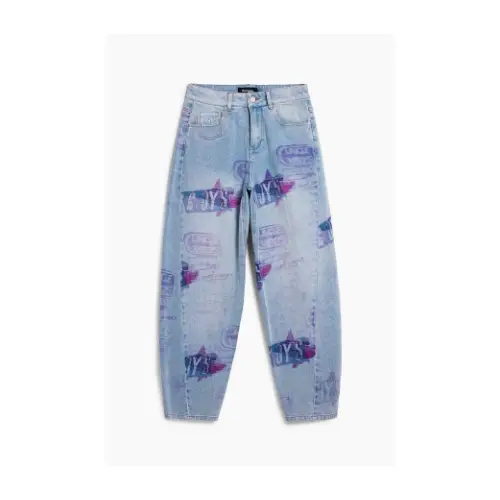 Desigual コラージュプリントバルーンデニムパンツ