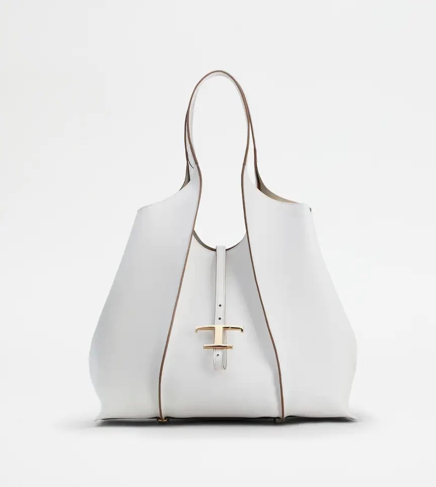 TOD'S T タイムレス レザー ショッピングバッグ ミディアム