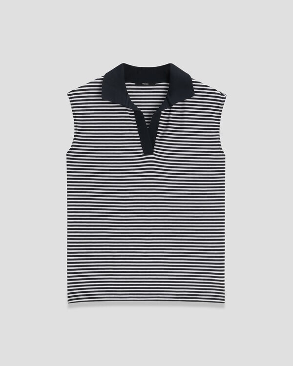 Theory Stripe Tee ST Open Polo