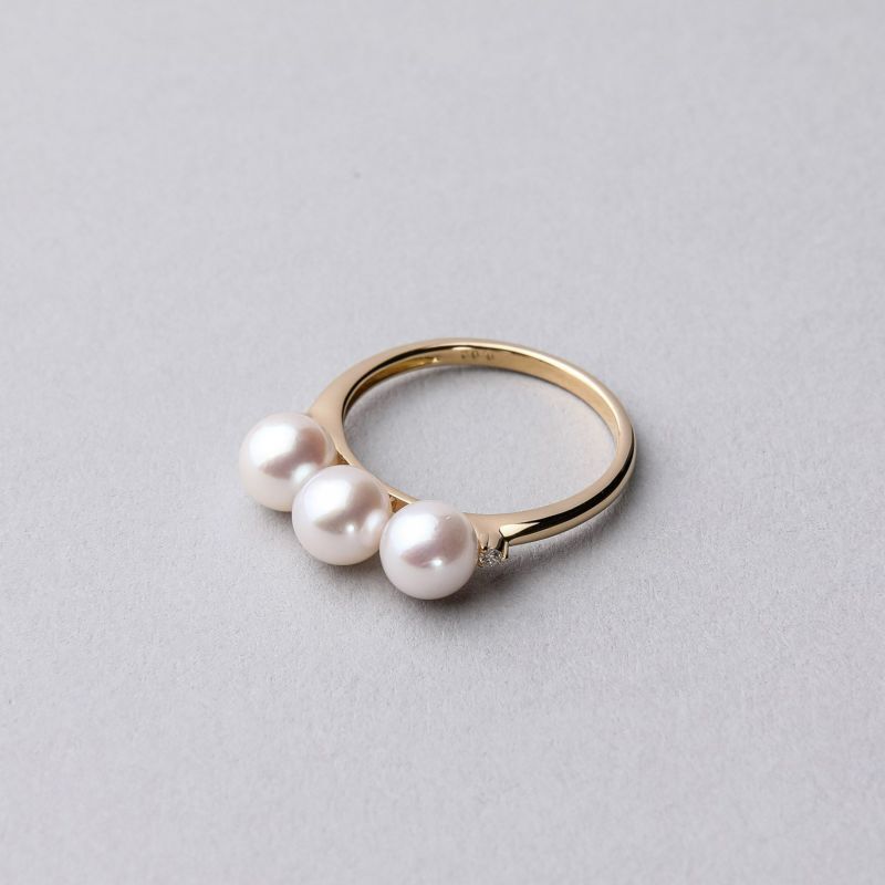 Pearl for Life Carina あこや真珠 リング5.5-6.0mm K18WG/K18YG