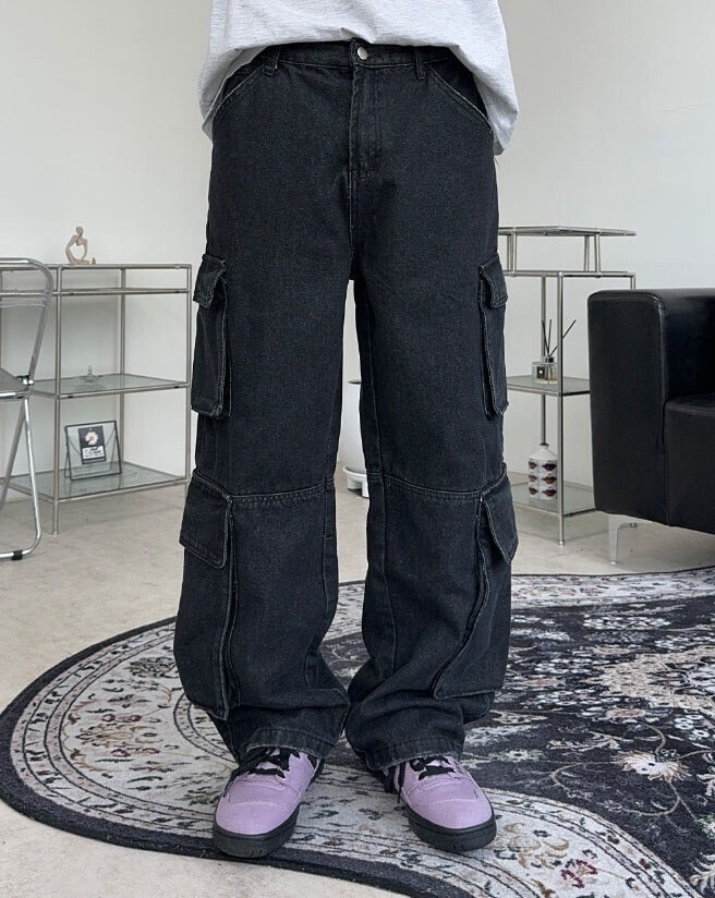 SATIIIZ Napen Multi Cargo Denim Pants