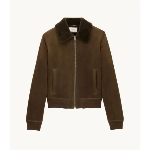 SAINT LAURENT ボンバージャケット（スエード／シアリング）