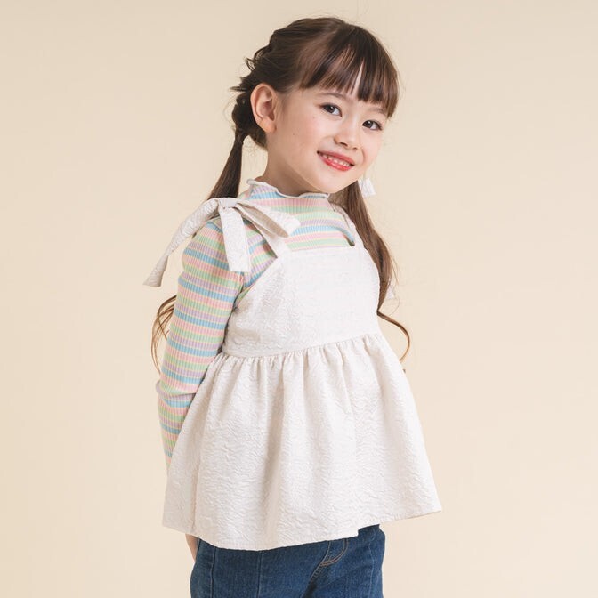 URBAN CHERRY ジャガードリボンショルダーチュニック