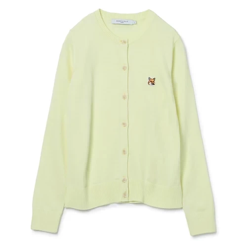 MAISON KITSUNE FOX HEAD PATCH ADJUSTED R-NECK CARDIGAN