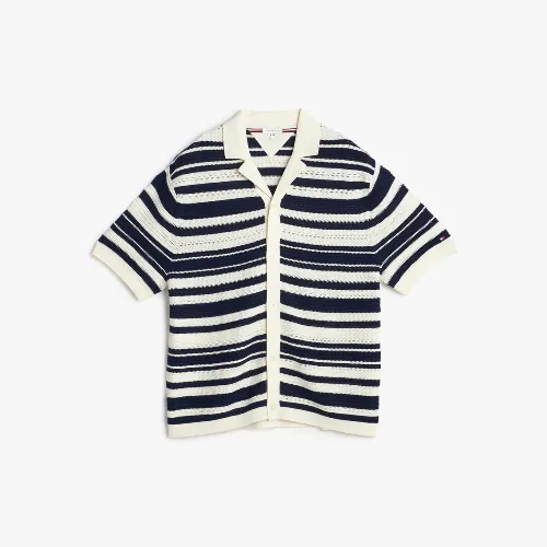 Tommy Hilfiger ブルトンストライプニットシャツ