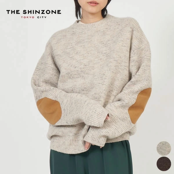 Shinzone ELBOW PATCH KNIT PULLOVER