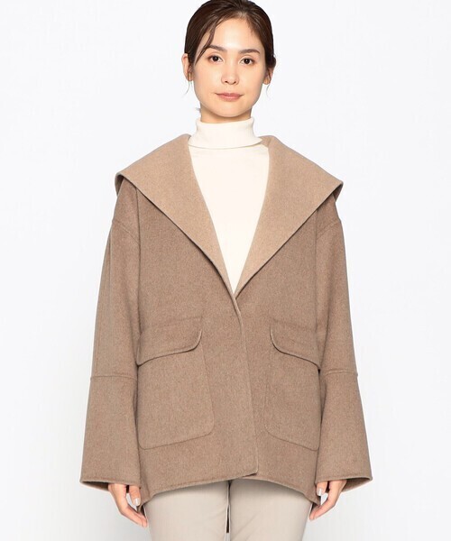 COMME CA ISM セーラーカラー リバーコート