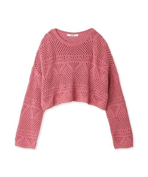 SNIDEL クロシェクロップドプルオーバー