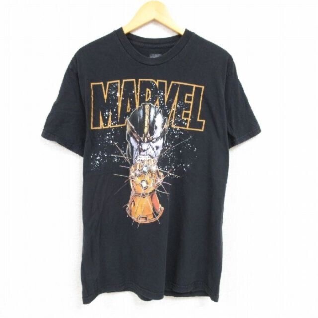 MARVEL 古着 半袖 Tシャツ メンズ マーベル サノス インフィニティジェム ガントレット コットン クルーネック