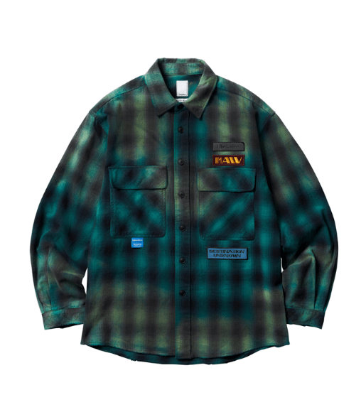 Liberaiders BLEACHED PLAID SHIRT
