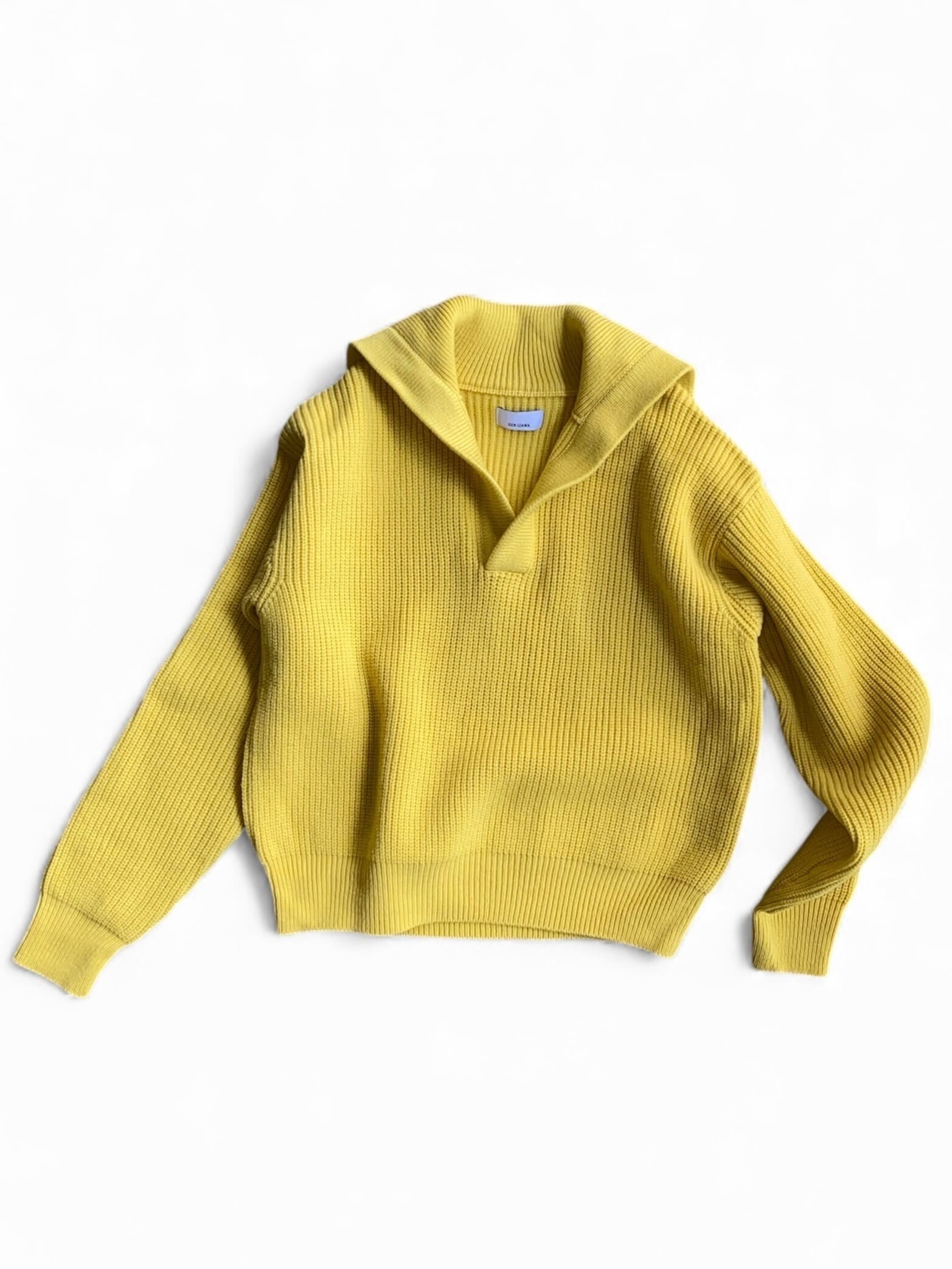 GEN IZAWA Skipper wool knit sweater (yellow)
