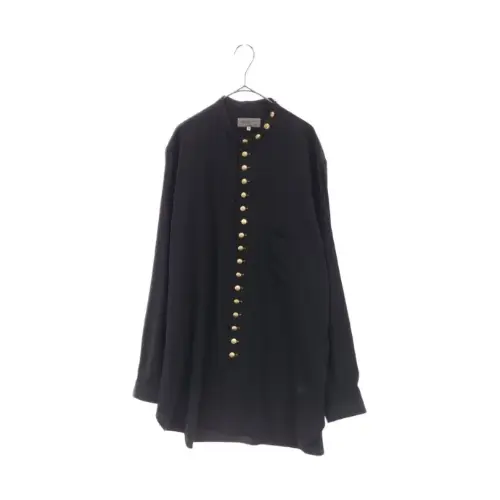 Yohji Yamamoto POUR HOMME スタンドカラー 長袖シャツ