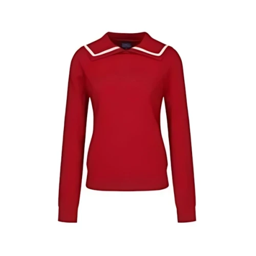 PEARLY GATES Women’s logo embroidered sailor collar knit