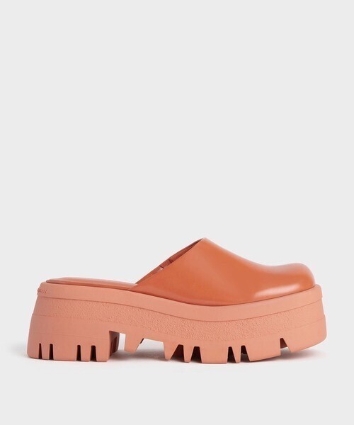 CHARLES & KEITH Rainier レーニア プラットフォームラウンドトゥミュール
