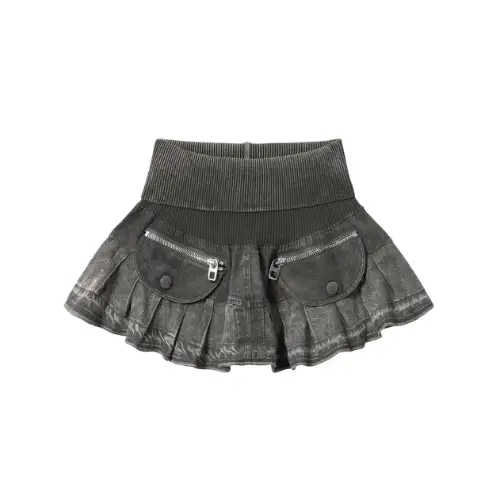 KNWLS PATCHWORK DENIM SKIRT