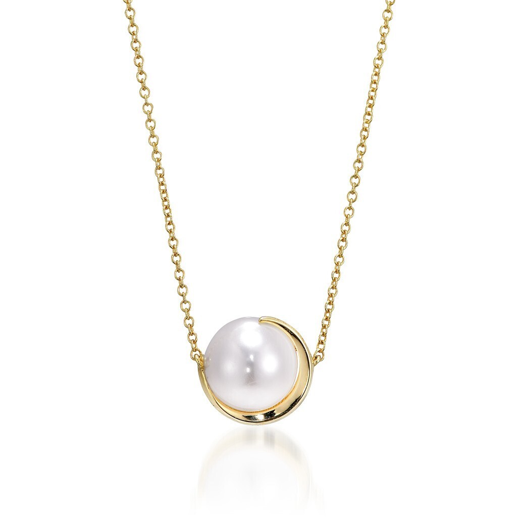 STAR JEWELRY K18 ネックレス PEARL MOON NECKLACE(S)