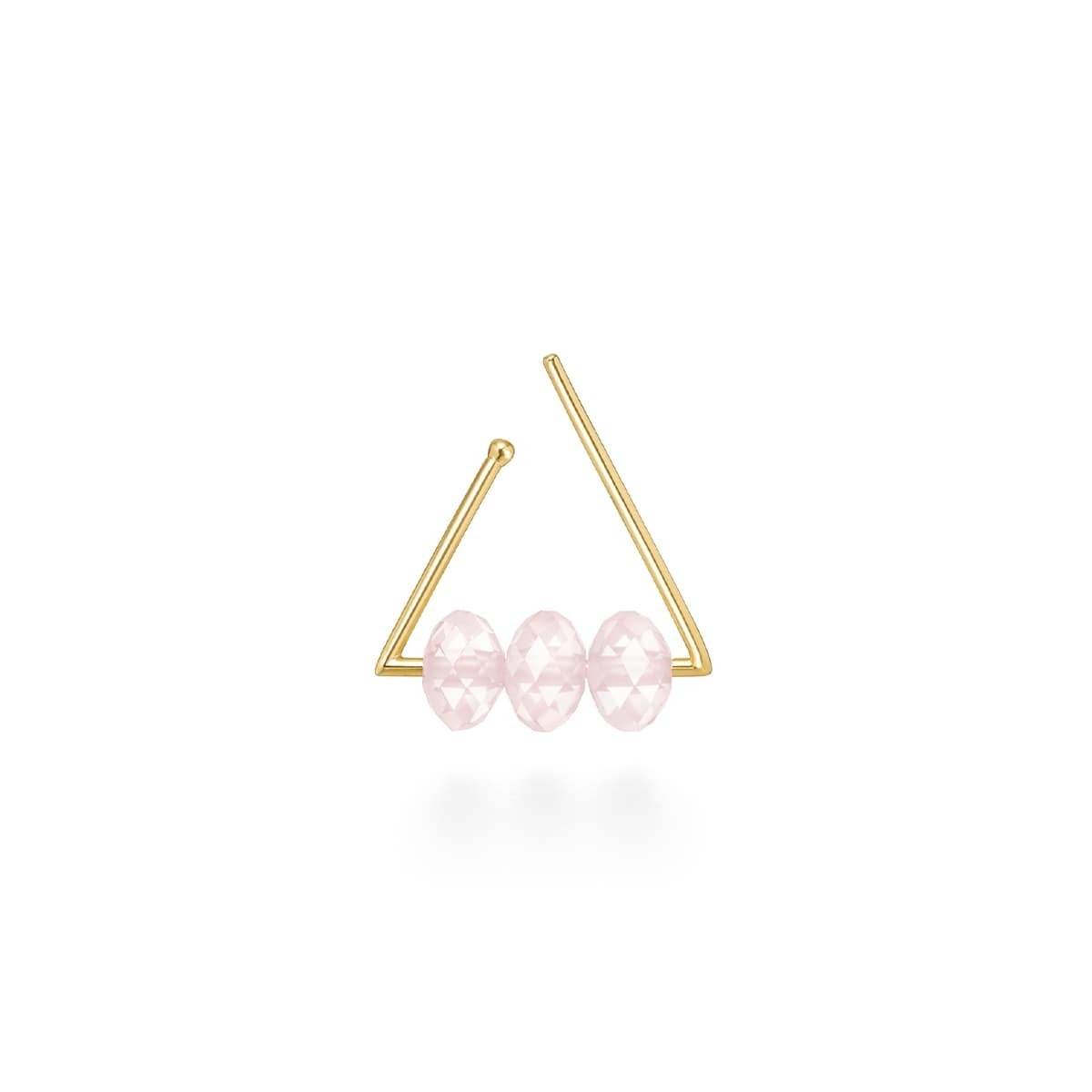 AHKAH アーカースプリングシークインエーライン（ローズクォーツ） ピアス