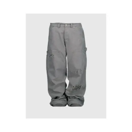 Undermycar ARMY CANVAS CARPENTER PANTS